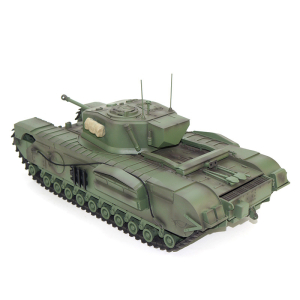 CHURCHILL MK.VII - PRO  in 1:16 mit Rohrrückzug / Blitzeinheitnheit / IR-System Scharze Metallketten