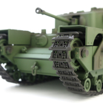 CHURCHILL MK.VII - PRO  in 1:16 mit Rohrrückzug / Blitzeinheitnheit / IR-System Scharze Metallketten