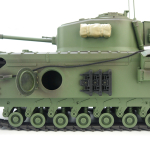 CHURCHILL MK.VII - PRO  in 1:16 mit Rohrrückzug / Blitzeinheitnheit / IR-System Scharze Metallketten