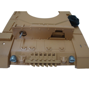 Panzer III - Oberwanne neue Version unlackiert mit Metallteile / Motor