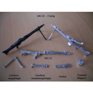 Soldatenwaffe MG 42, 5-teiliges Set aus Metall in 1/16,...