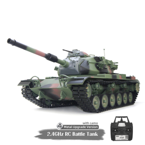 Special Edition: US M60A3 PRO  CAMO version, 1:16 with metal gun recoil system + flash unit/IR system, metal wheels/tracks/gearbox