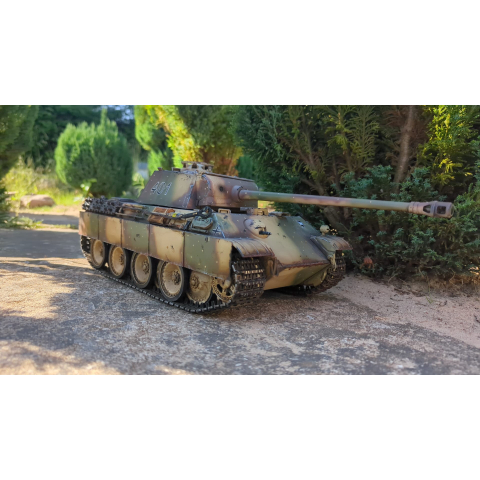 Panther G "401 Ernst Barkmann"  metal edition 1:16 with gun recoil + Xenon flash, IR battle unit and V3 board
