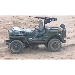 US Willys MB Jeep 1/16 RTR - Vollmetallmodell mit 2.4 GHz Fernsteuerung, Figur und Zubehör