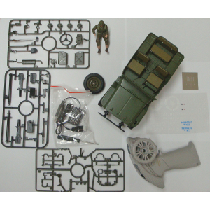 US Willys MB Jeep 1/16 RTR - Vollmetallmodell mit 2.4 GHz Fernsteuerung, Figur und Zubehör