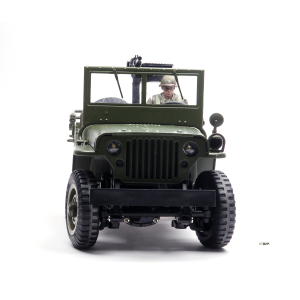 US Willys MB Jeep 1/16 RTR - Vollmetallmodell mit 2.4 GHz Fernsteuerung, Figur und Zubehör