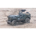 US Willys MB Jeep 1/16 RTR - Vollmetallmodell mit 2.4 GHz Fernsteuerung, Figur und Zubehör