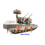 Gepard anti-aircraft gun tank in the RTR metal Edition 1/16