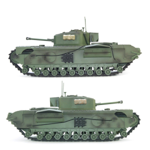 CHURCHILL MK.VII  PRO - 1:16 with recoil unit / flash and IR system, black metal tracks without electronic