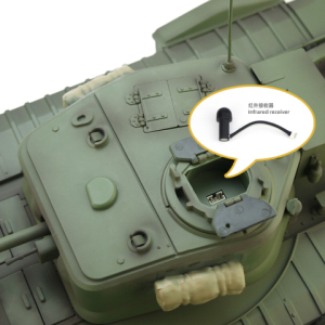 CHURCHILL MK.VII  PRO - 1:16 with recoil unit / flash and IR system, black metal tracks without electronic