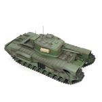 CHURCHILL MK.VII  PRO - 1:16 with recoil unit / flash and IR system, black metal tracks without electronic
