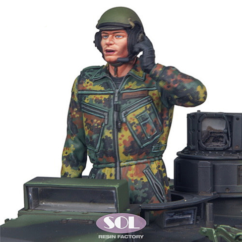 SOL - 1/16 Dt. Bundeswehr Figurine commandant II de char  pour Leopard 2A7, kit