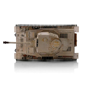 Metall Edition: 2.4 GHz V3 PANZER IV F2/G AIRBRUSH + Rohrrückzug/IR + Metallwanne + HQ Metallketten/Räder + 360°-Turm + Holzkiste