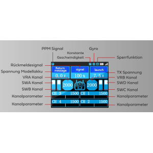 10 Kanal 2,4 GHz Fernsteuerung mit 10 Kanal empfänger