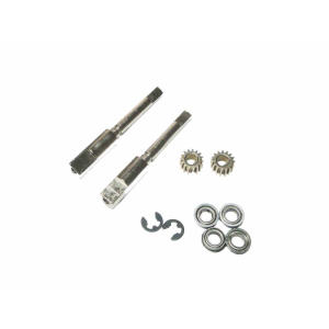 7:1 Drive axle made of CNC milled steel, ball bearings...