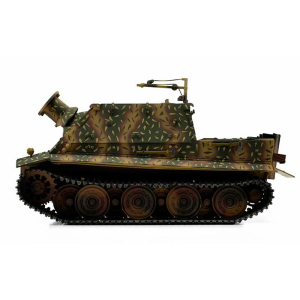 Taigen Sturmtiger, Version Tarn in der Metall-Edition 1:16 mit BB-Einheit , KWK Rauchmodul und Transportbox aus Holz