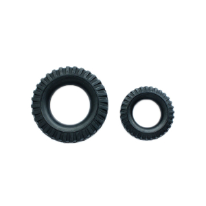 Tires made of rubber, large in 1/16