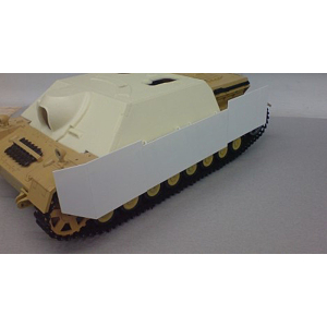 Jagdpanzer IV side skirts made of polystyrene